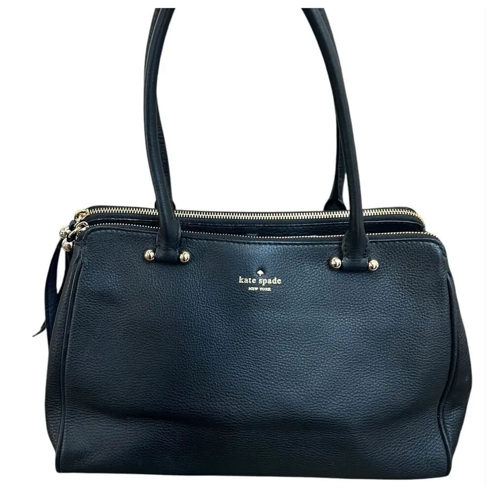 Kate Spade Black Kensington Charles Street Leather Shoulder Bag NWOT